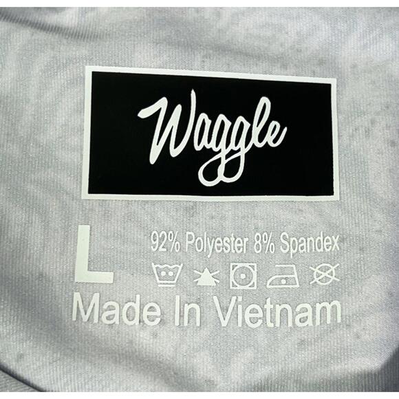 Waggle Polo Firestone Seashell Beach Ocean Print Golf Performance Stretch Large. - Picture 5 of 8